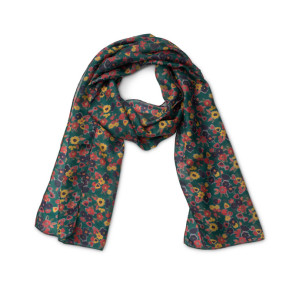 Silk Scarf Posey Green