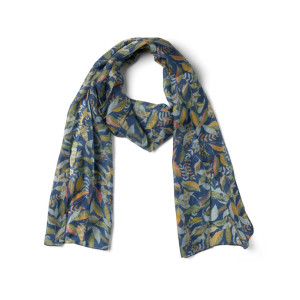 Silk Scarf Samoa Navy