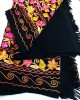 Black Cashmere Embroidered Shawl