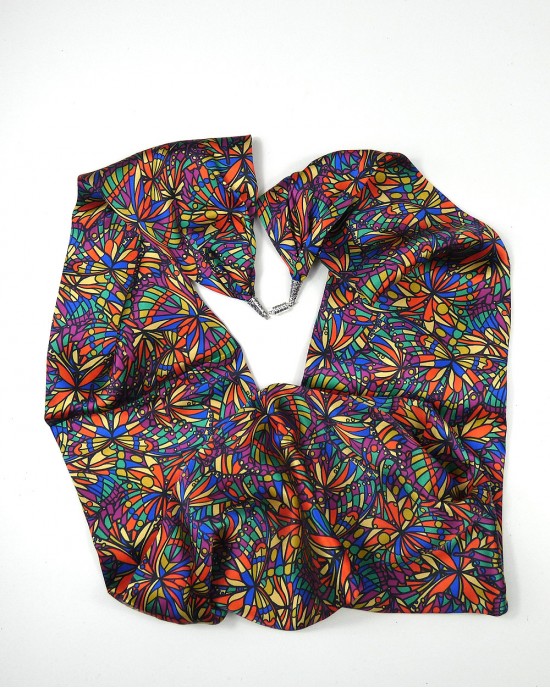 Liberty Silk Satin Scarf, Bright Jewel-SCARVES, SHAWLS, PASHMINAS Liberty Silk Satin Scarf, Bright Jewel