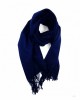 Dark Navy Pure Wool Scarf-WOOL & CASHMERE SCARVES Dark Navy Pure Wool Scarf