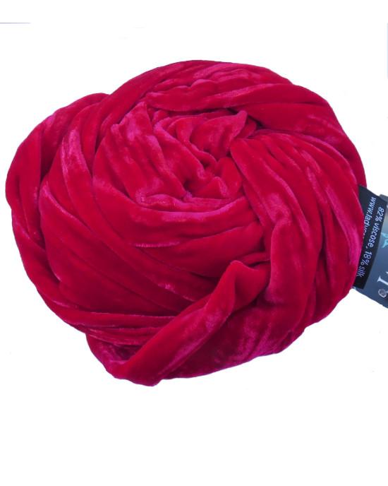 Double Velvet Scarf, Raspberry