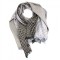 Grey Spot Print Scarf 