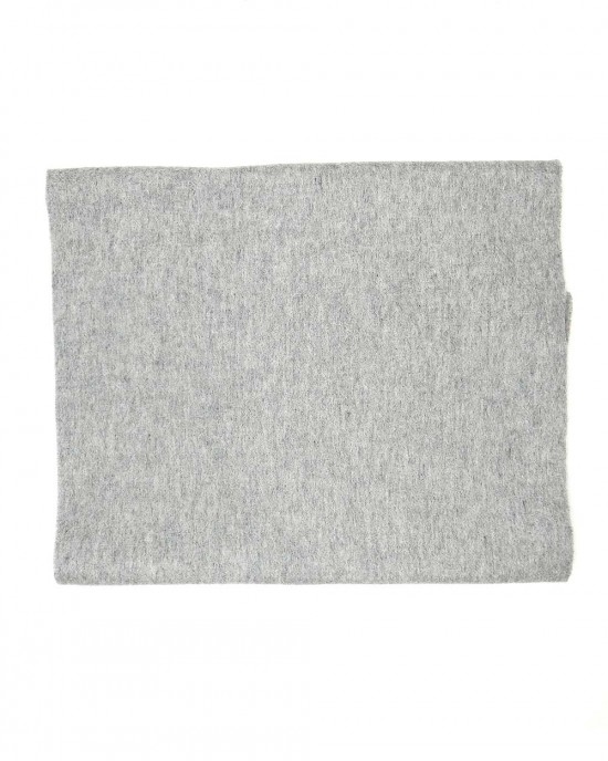 Lambswool Scarf in Light Grey-WOOL & CASHMERE SCARVES Lambswool Scarf in Light Grey