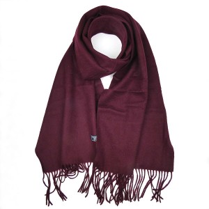 Lambswool Scarf in Red Plum