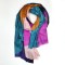 Large Pink Turquoise Abstract Scarf