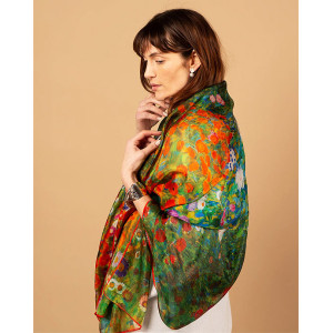 Large Silk Scarf - In Bloom