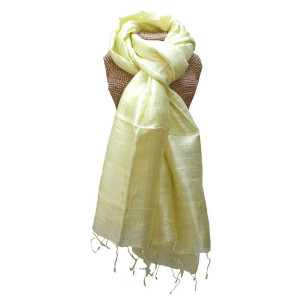 Large Silk Scarf in Pale Yellow Large Silk Scarf in Pale Yellow