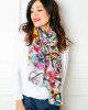 Long Pure Silk Scarf, Kandinsky