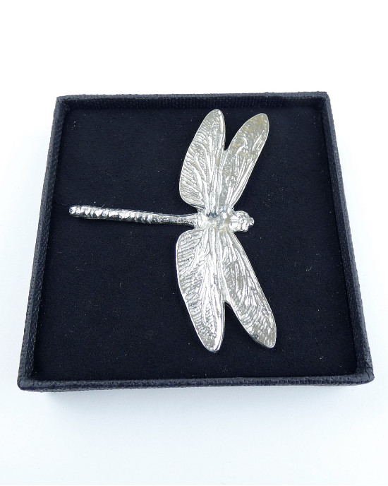 Pewter Scarf Ring - Dragonfly