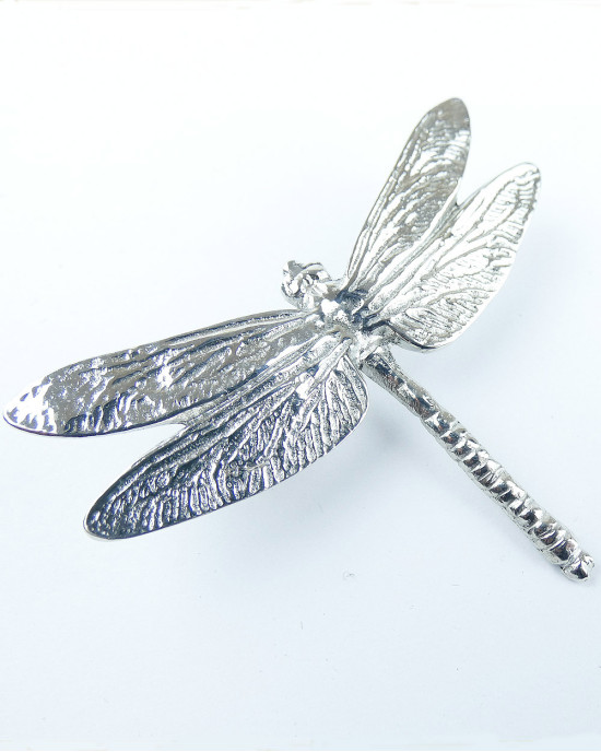 Pewter Scarf Ring - Dragonfly