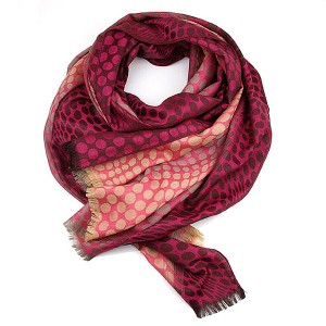 Pink Magenta Spot Print Scarf 