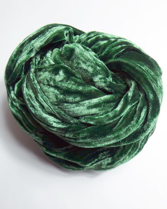 Silk Velvet Scarf in Sage