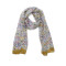 Printed Pure Silk Scarf, Eden Cream