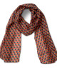 Printed Silk Scarf, Faye Terracotta