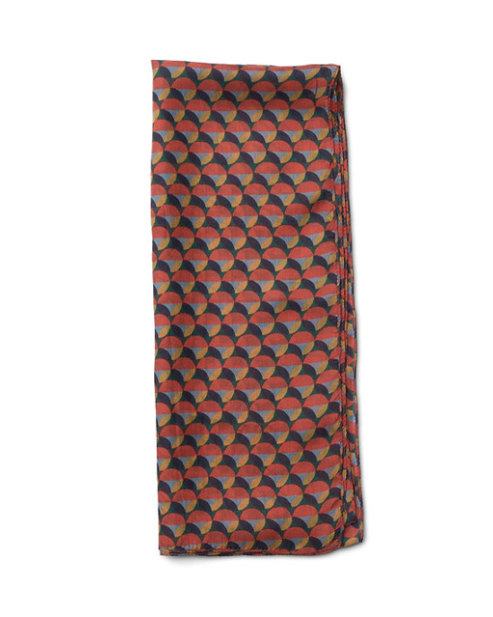 Printed Silk Scarf, Faye Terracotta