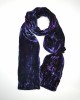 Multi Coloured Silk Double Velvet Scarf, Storm
