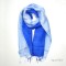 Silk Scarf - Aqua-Blue