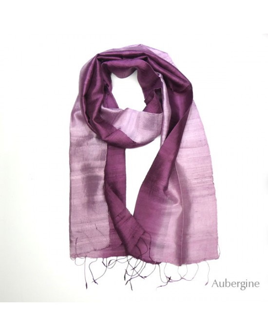 Silk Scarf - Aubergine-SCARVES, SHAWLS, PASHMINAS Silk Scarf - Aubergine