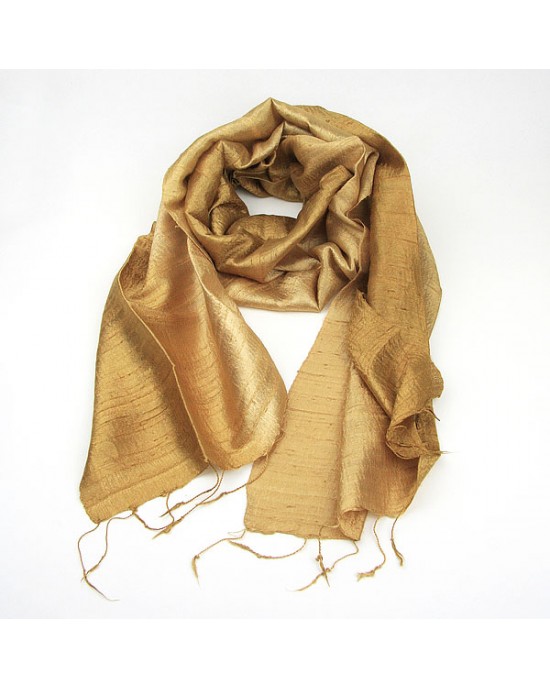 Silk Scarf - Gold-SCARVES, SHAWLS, PASHMINAS Silk Scarf - Gold