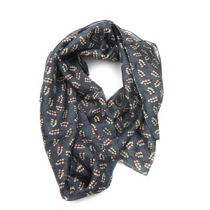 Silk Scarf in Logan Grey
