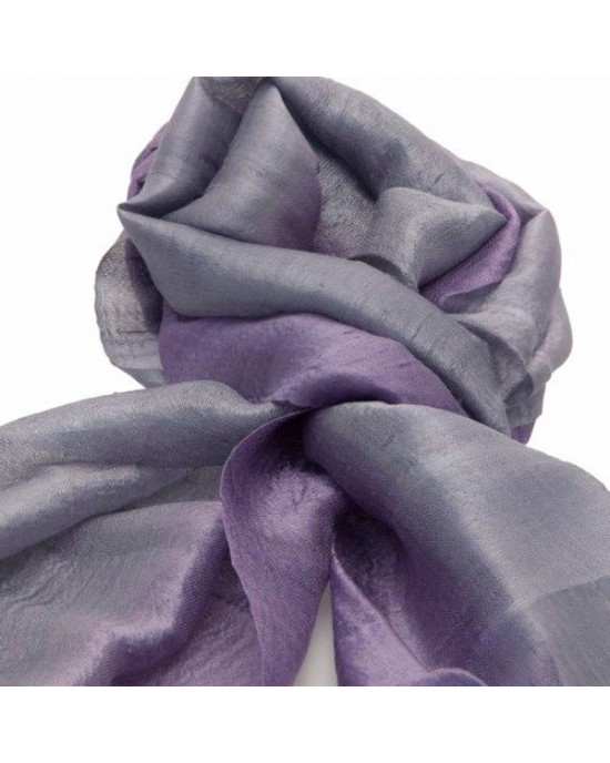 Silk Scarf - Lilac & Slate-SCARVES, SHAWLS, PASHMINAS Silk Scarf - Lilac & Slate