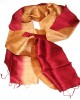 Silk Scarf - Red & Gold-SCARVES, SHAWLS, PASHMINAS Silk Scarf - Red & Gold