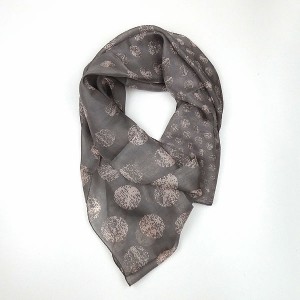 Silk Scarf Spot Grey