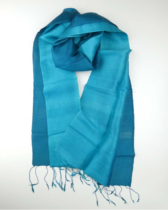 Silk Scarf - Teal-SCARVES, SHAWLS, PASHMINAS Silk Scarf - Teal