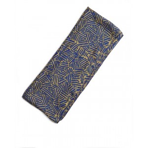 Silk Scarf Trifoli Blue/Mustard Silk Scarf Trifoli Blue/Mustard