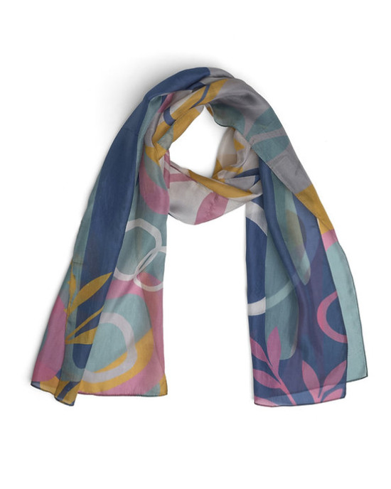 Printed Silk Scarf - Osaka Multi Printed Silk Scarf - Osaka Multi