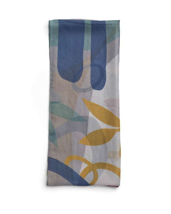 Printed Silk Scarf - Osaka Multi Printed Silk Scarf - Osaka Multi