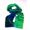 Multi Coloured Silk Velvet Scarf, Water