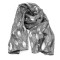 Silver Leaves Scarf Mink