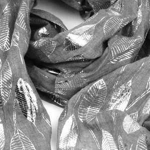 Silver Leaves Scarf Mink Silver Leaves Scarf Mink