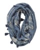 Snood Neck Scarf Leaf Blue, Elveden-SCARVES, SHAWLS, PASHMINAS Snood Neck Scarf Leaf Blue, Elveden