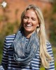 Snood Neck Scarf Leaf Blue, Elveden-SCARVES, SHAWLS, PASHMINAS Snood Neck Scarf Leaf Blue, Elveden