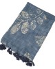 Snood Neck Scarf Leaf Blue, Elveden-SCARVES, SHAWLS, PASHMINAS Snood Neck Scarf Leaf Blue, Elveden