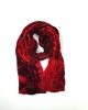 Multi Coloured Silk Velvet Scarf, Fire-SCARVES, SHAWLS, PASHMINAS Multi Coloured Silk Velvet Scarf, Fire