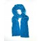 Double Velvet Scarf, Kingfisher